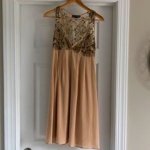 Gorgeous Nude/ Peach Anthropologie Lil Brand Slip Dress